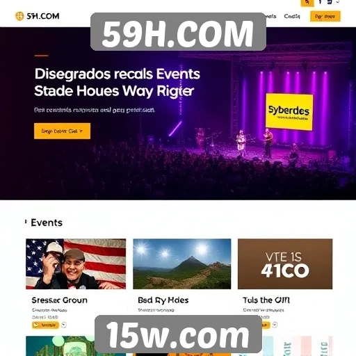 Eventos especiais programados no 59H.COM